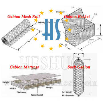 Ribera del río Protección Gabion Mesh